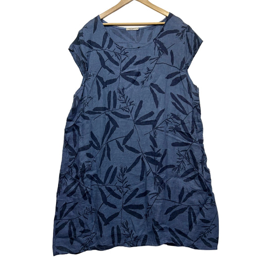 Lungo L'Arno Blue Linen Dress - Size 3X
