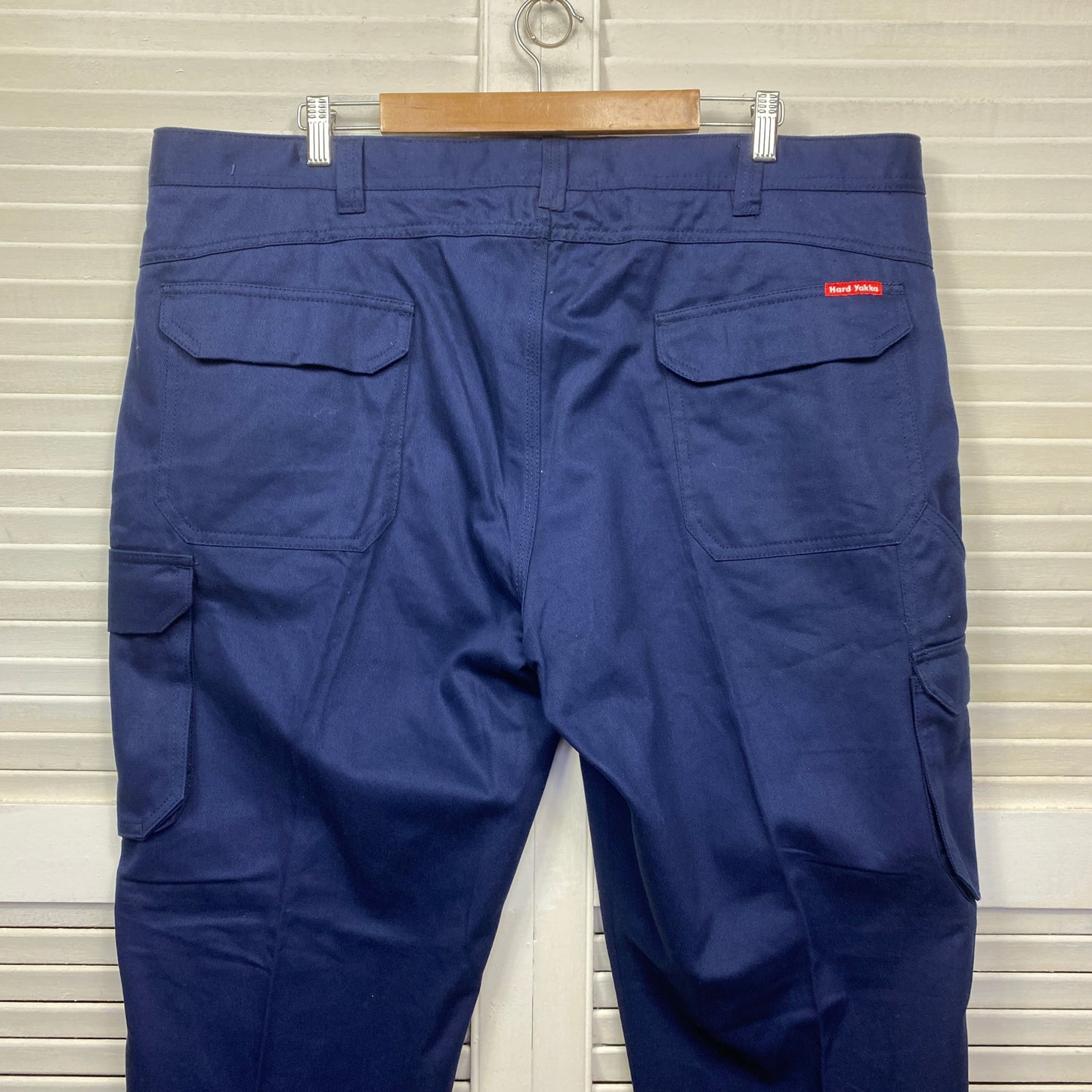 Hard Yakka Work Drill Pants Men Size 44 Navy Pockets Workwear New