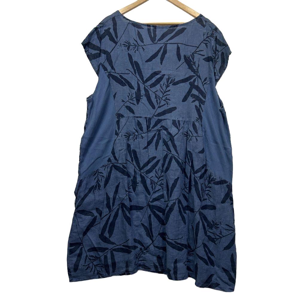 Lungo L'Arno Blue Linen Dress - Size 3X