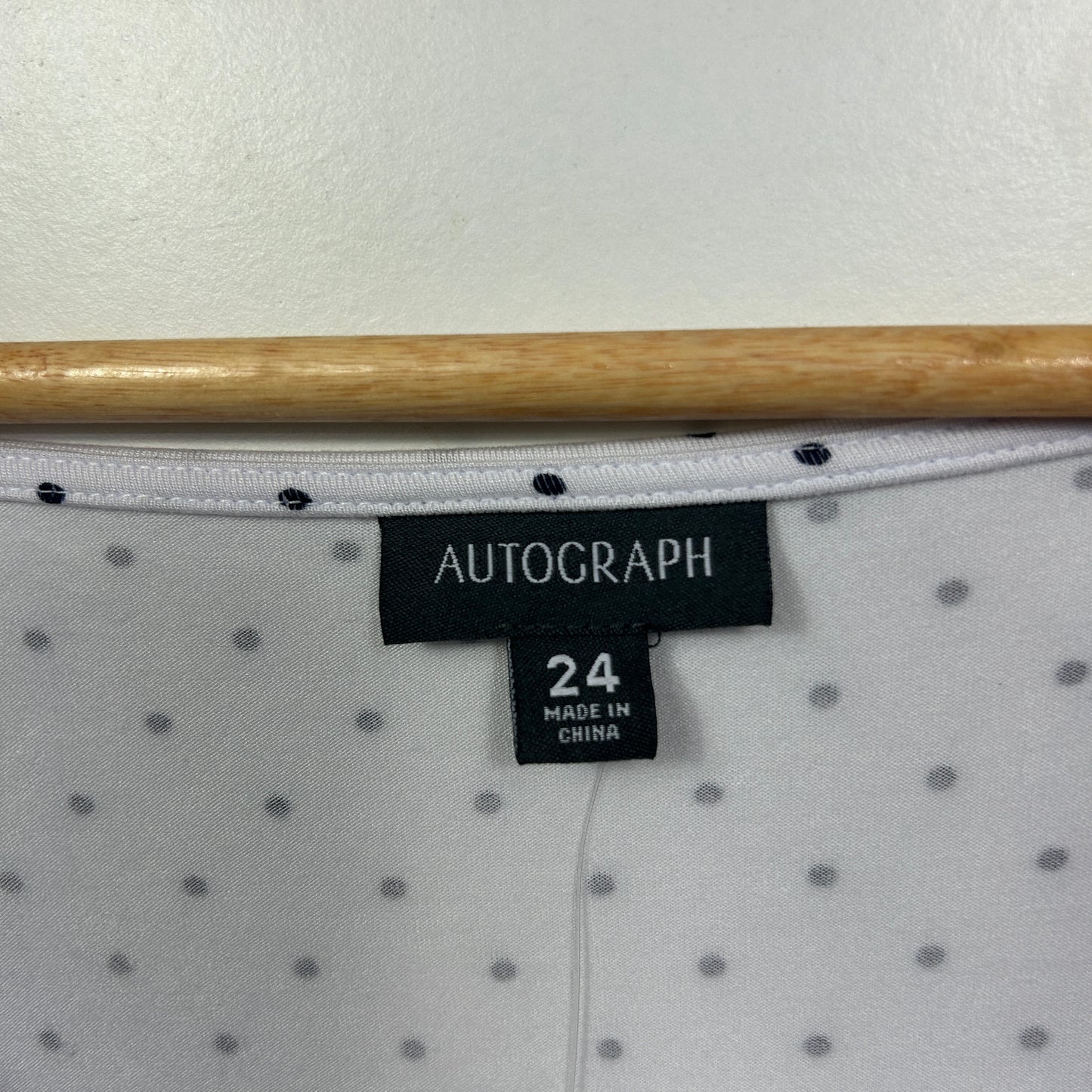 Autograph White Polka Dot Top -  Size 24