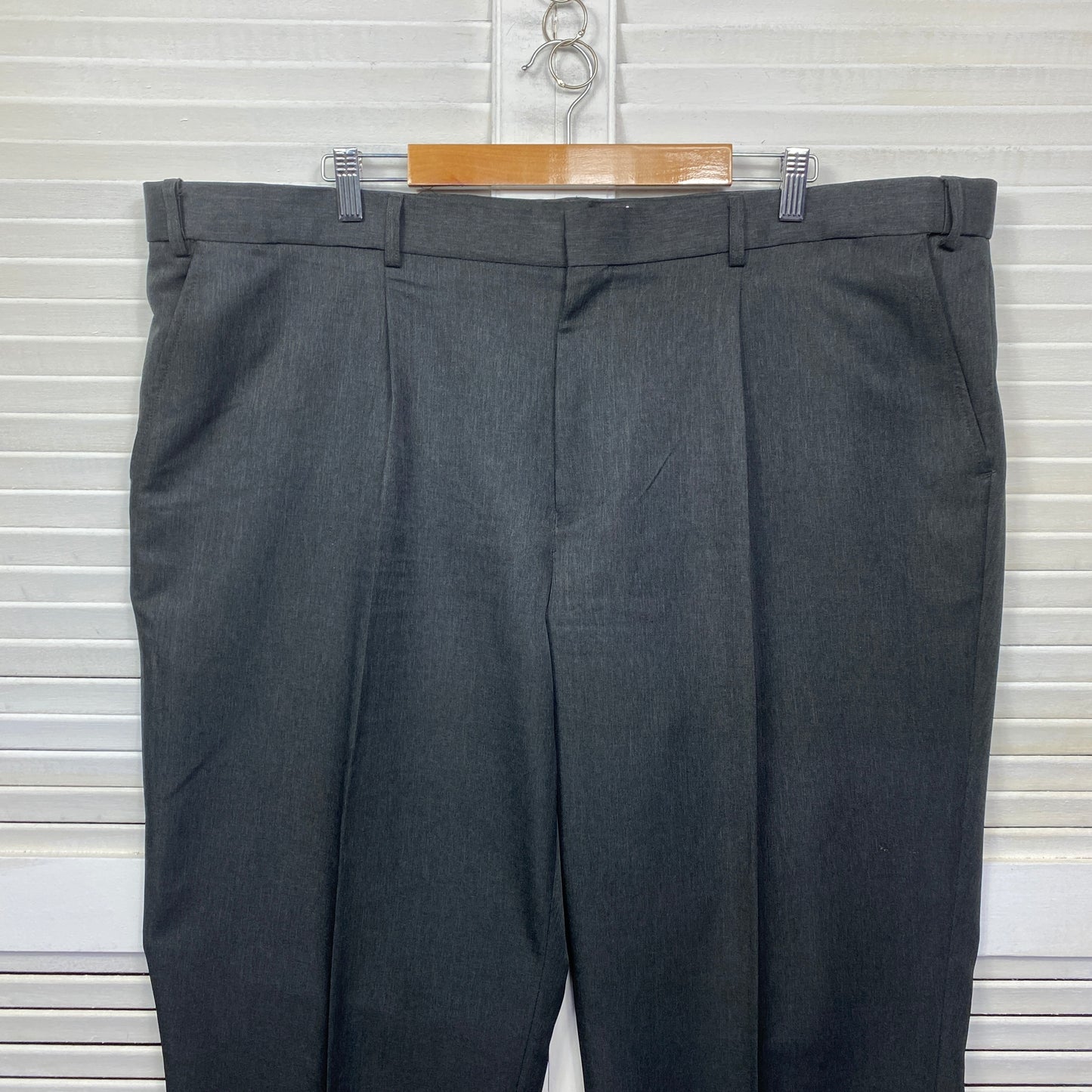 Mr Big Men Pants Size 48 Black Pockets Zip Fly