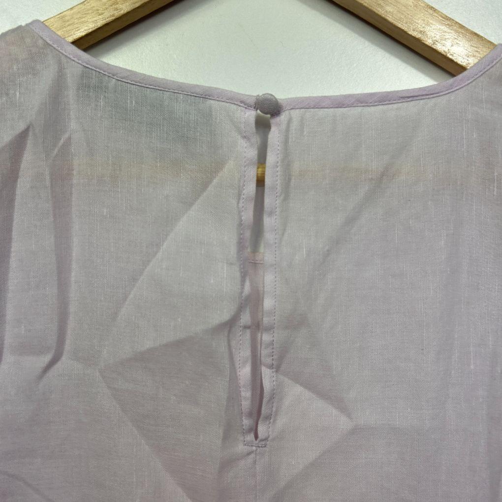 Sussan Lilac Linen Sleeveless Top - Size 16