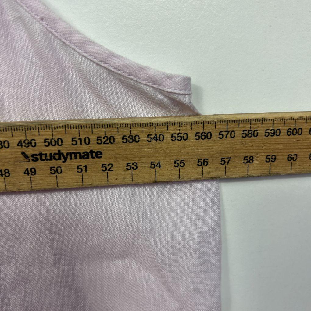 Sussan Lilac Linen Sleeveless Top - Size 16