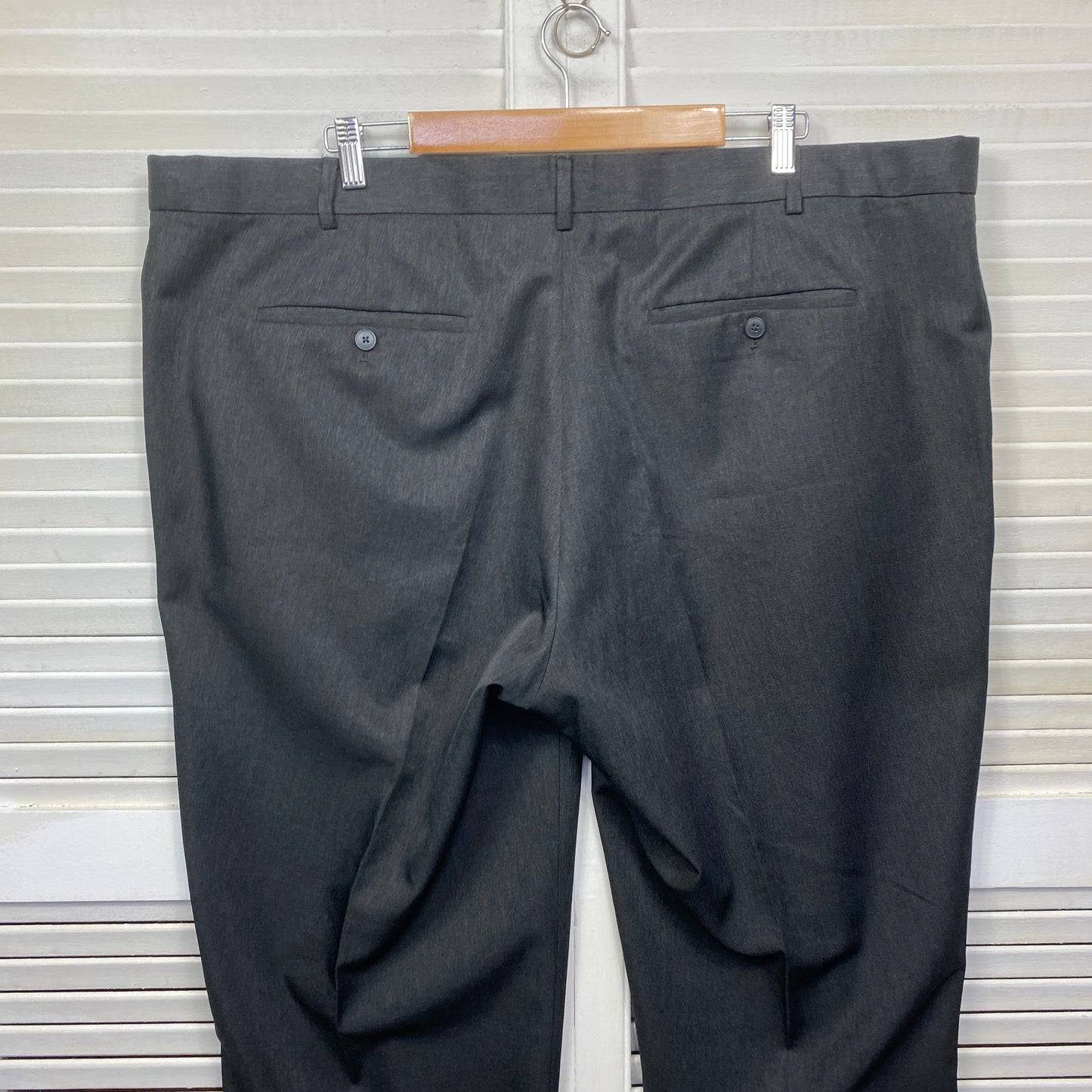 Mr Big Men Pants Size 48 Black Pockets Zip Fly