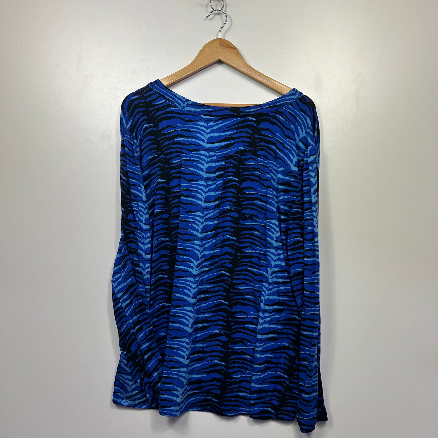 Rivers Blue Animal Print Top - Size 20