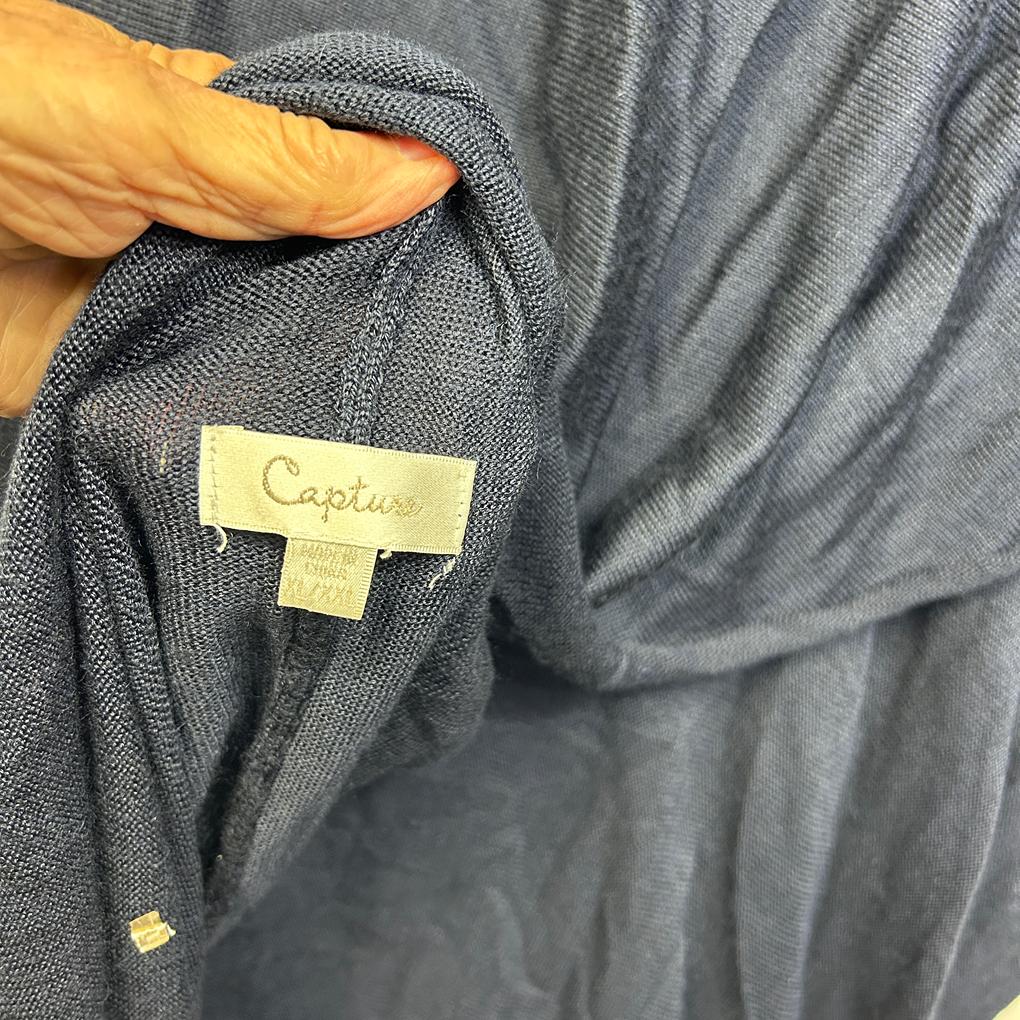 Capture Navy One Shoulder Dress - Size XL/XXL