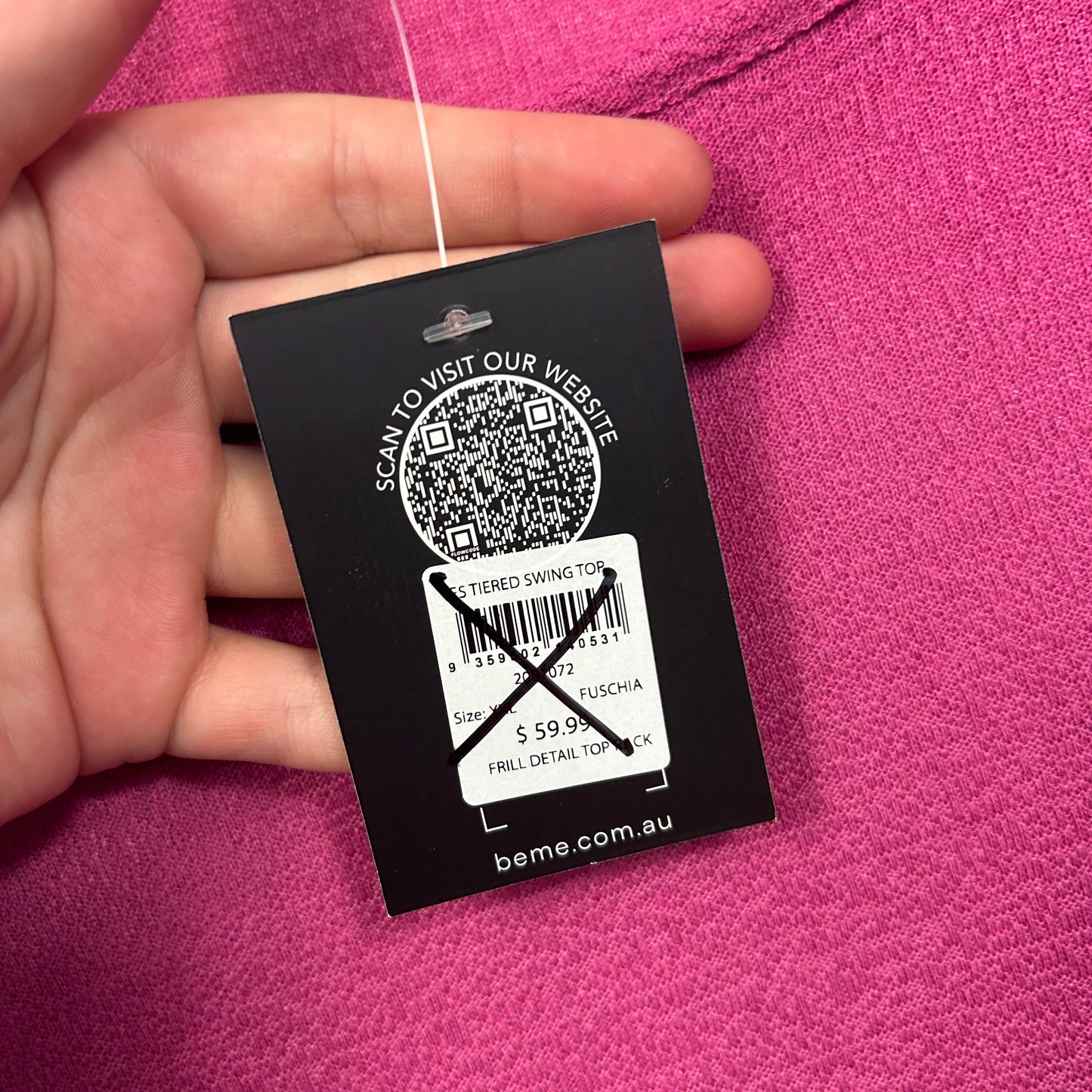 beme Fuschia Pink Tiered Swing Top - Size 24