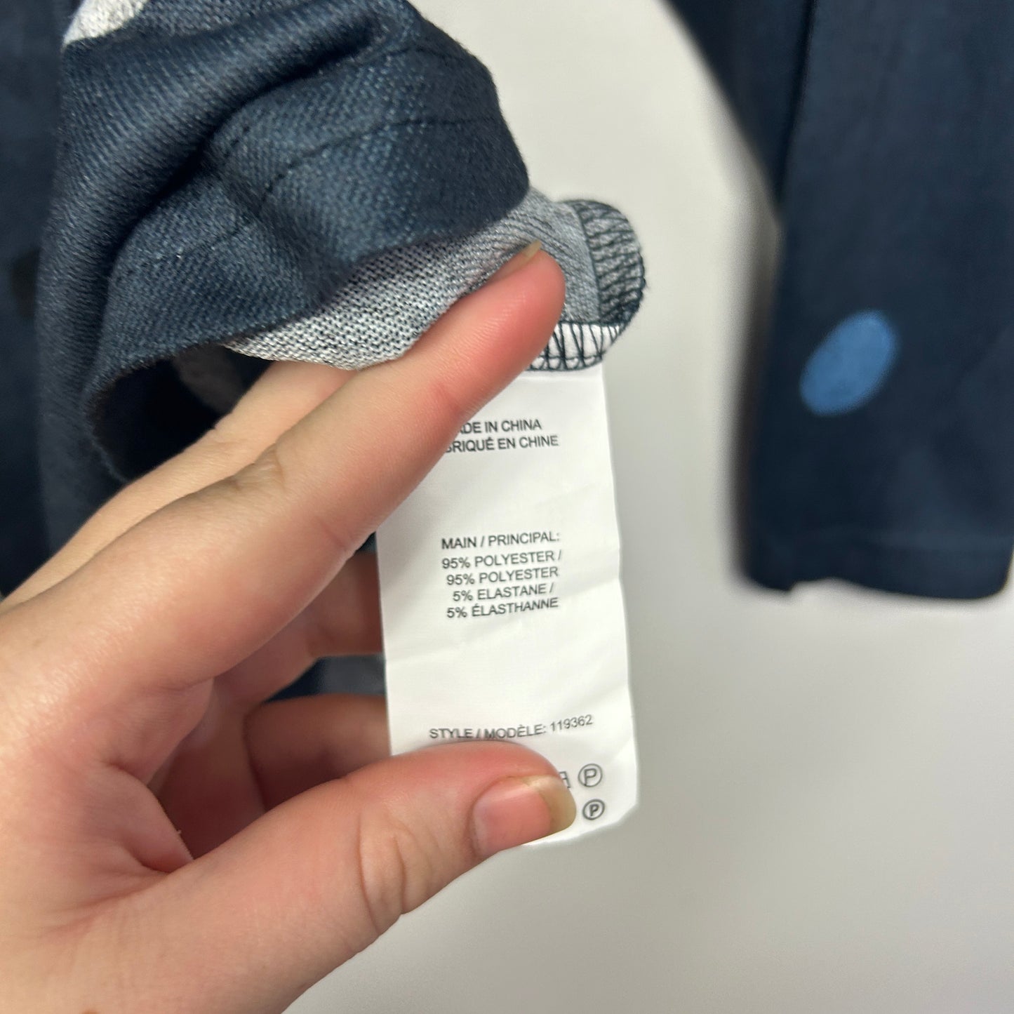 Rivers Charcoal Navy Polka Dot Top -  Size 20