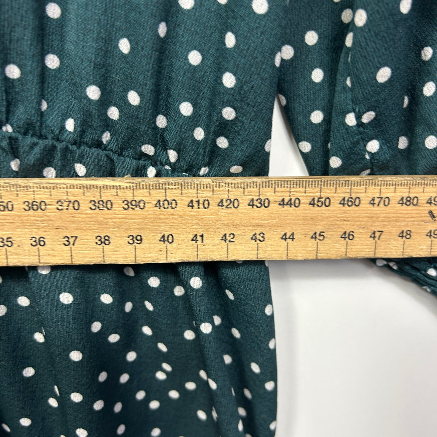 Shein Maxi Dress Size 16 18 2XL Green Dots Short Sleeve Long Length