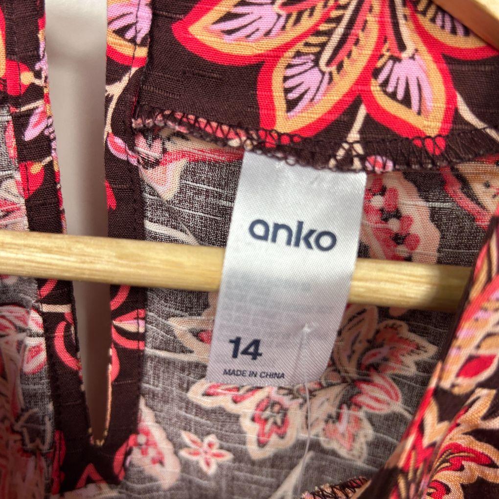 Anko Multicolour Floral Top - Size 14
