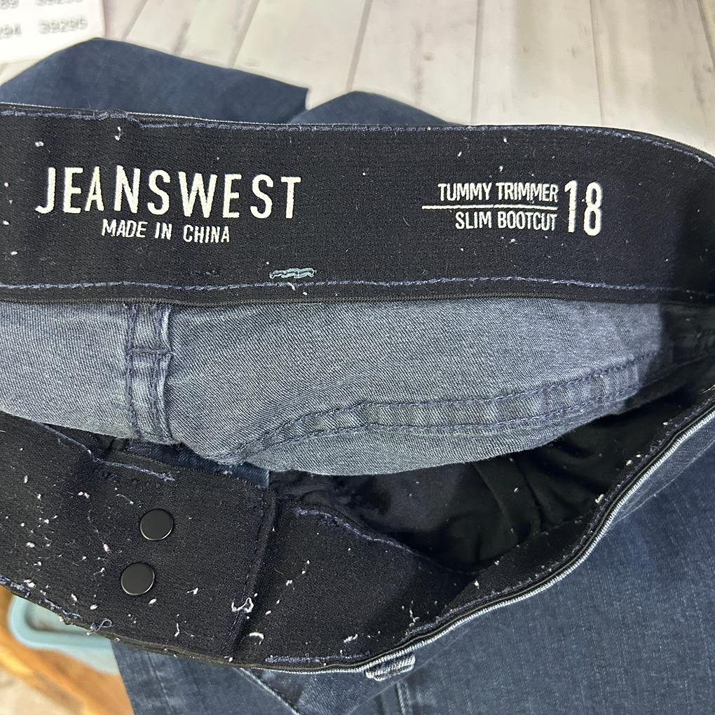 Jeanswest Blue Tummy Trimmer Slim Fit Jeans - Size 18