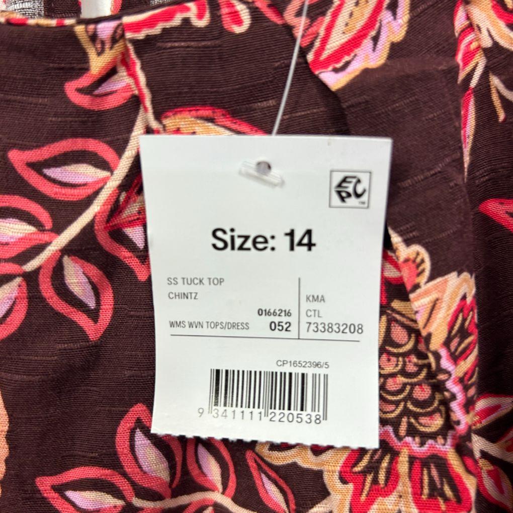 Anko Multicolour Floral Top - Size 14