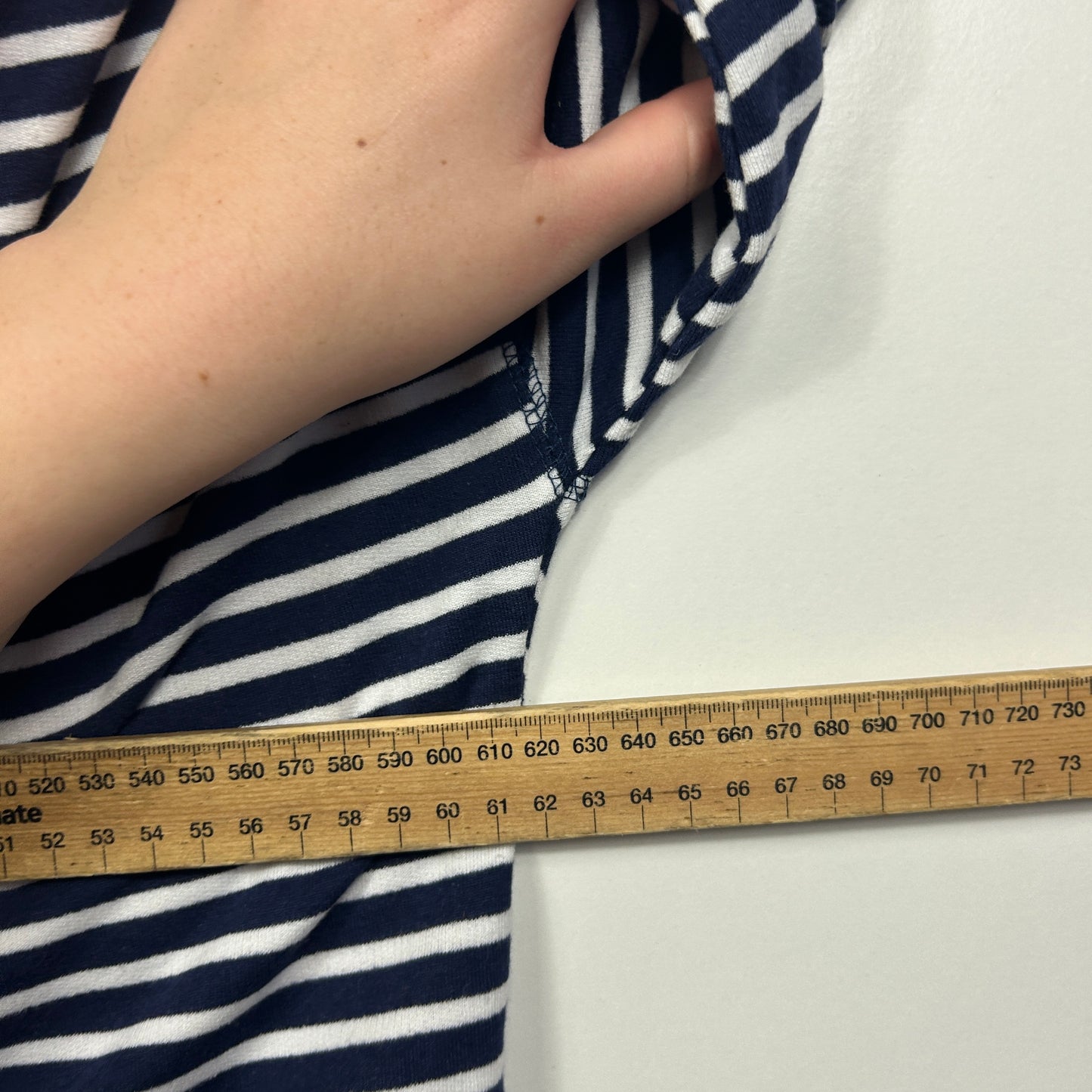 Millers Navy and White Striped Jumper -  Size 18