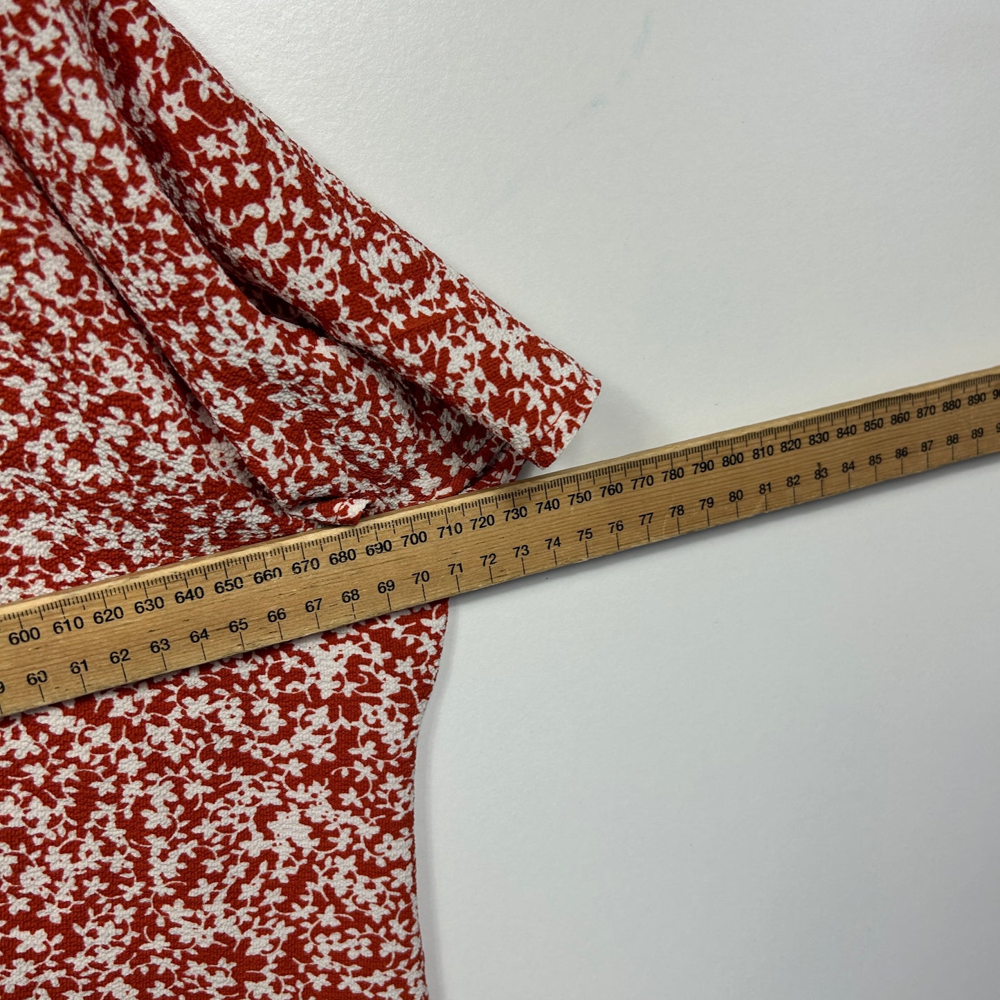 Beme Rust Floral Print Top - Size 22