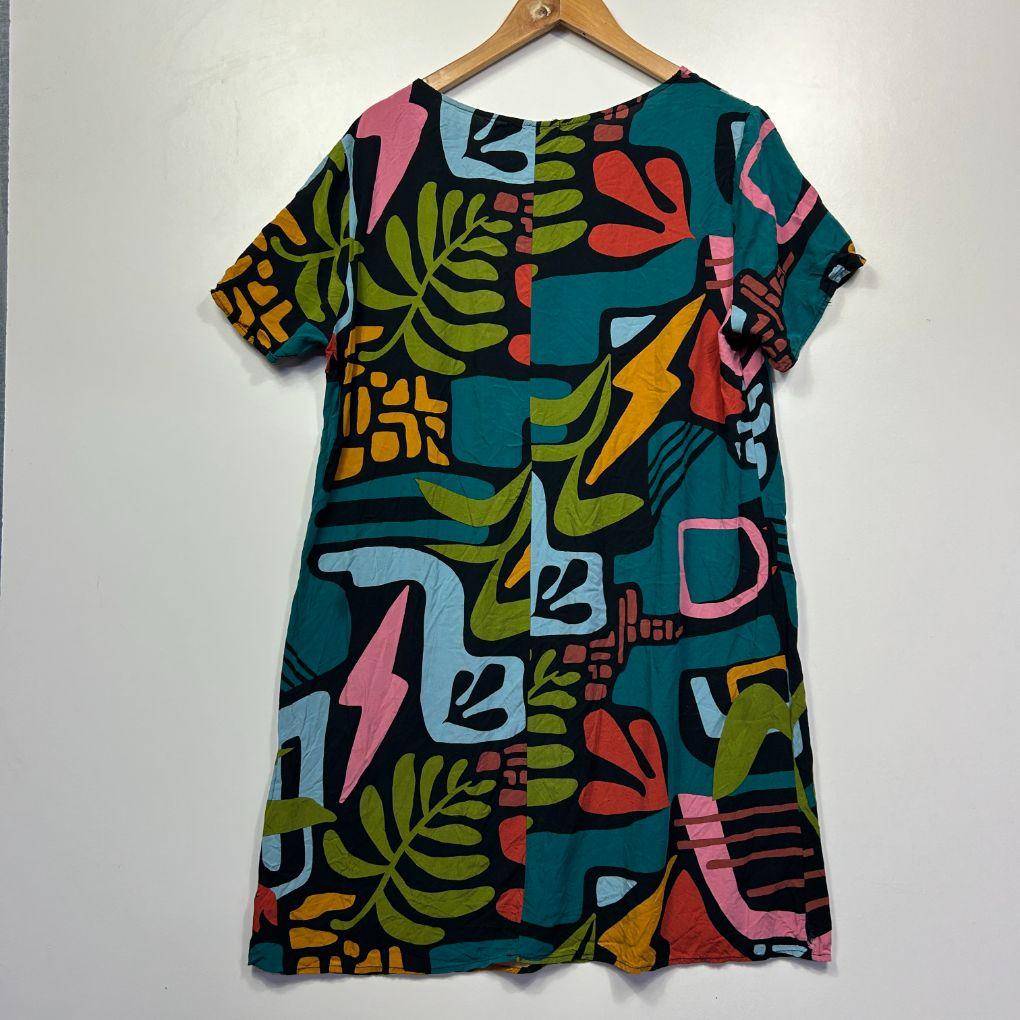 Shein Curve Multicolour Print Dress - Size 1XL