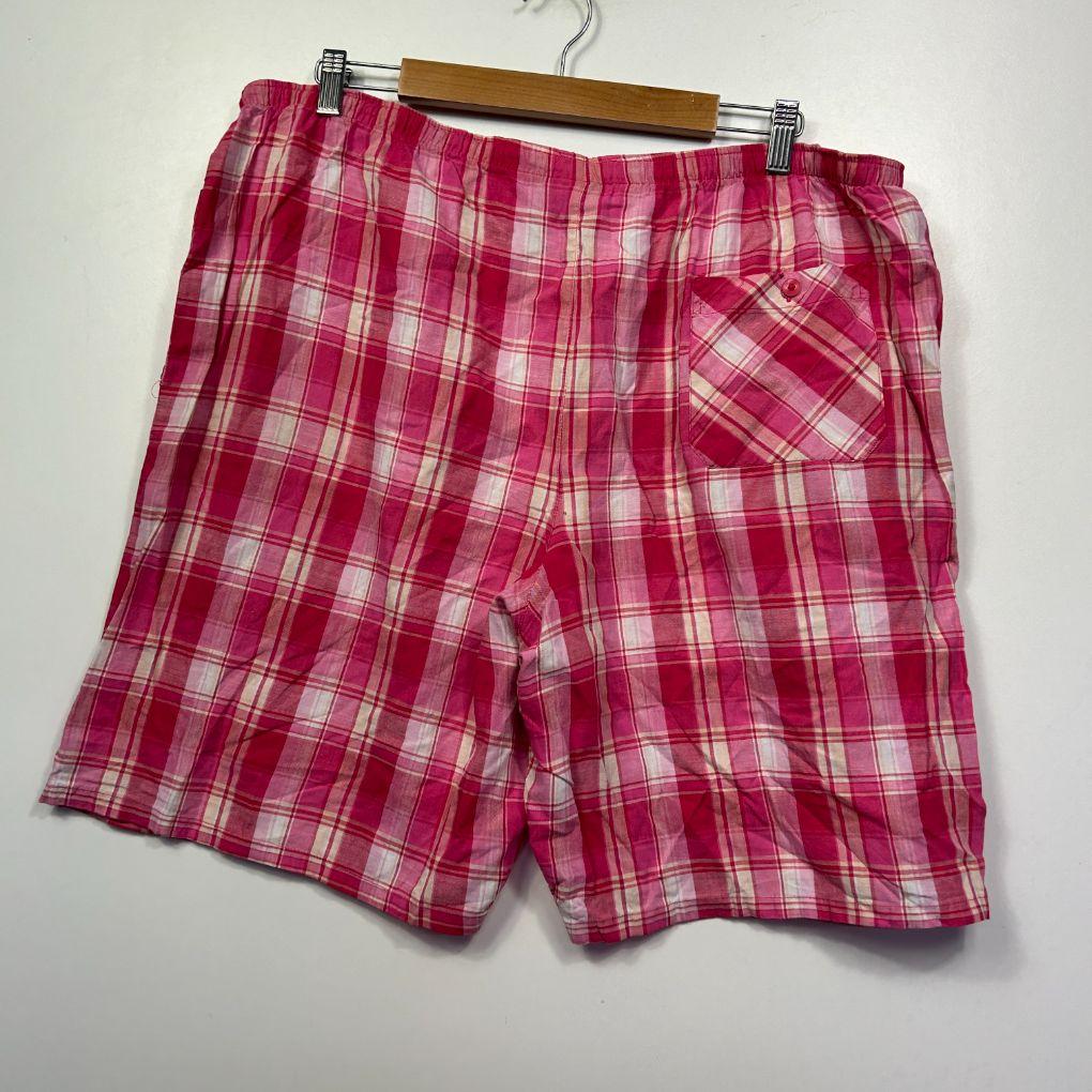 Vintage Expression Pink Check Cotton Shorts - Size 20