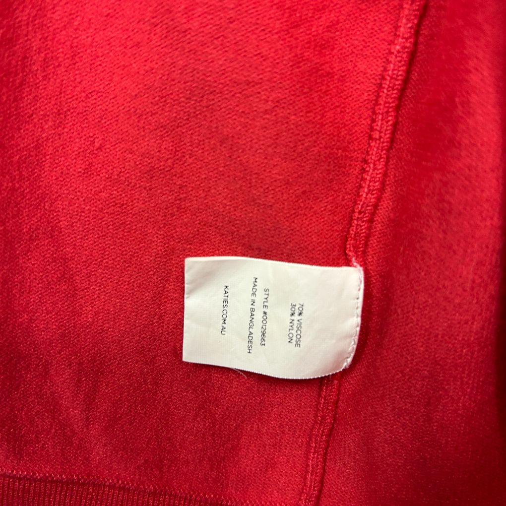 Katies Red Cardigan - Size L