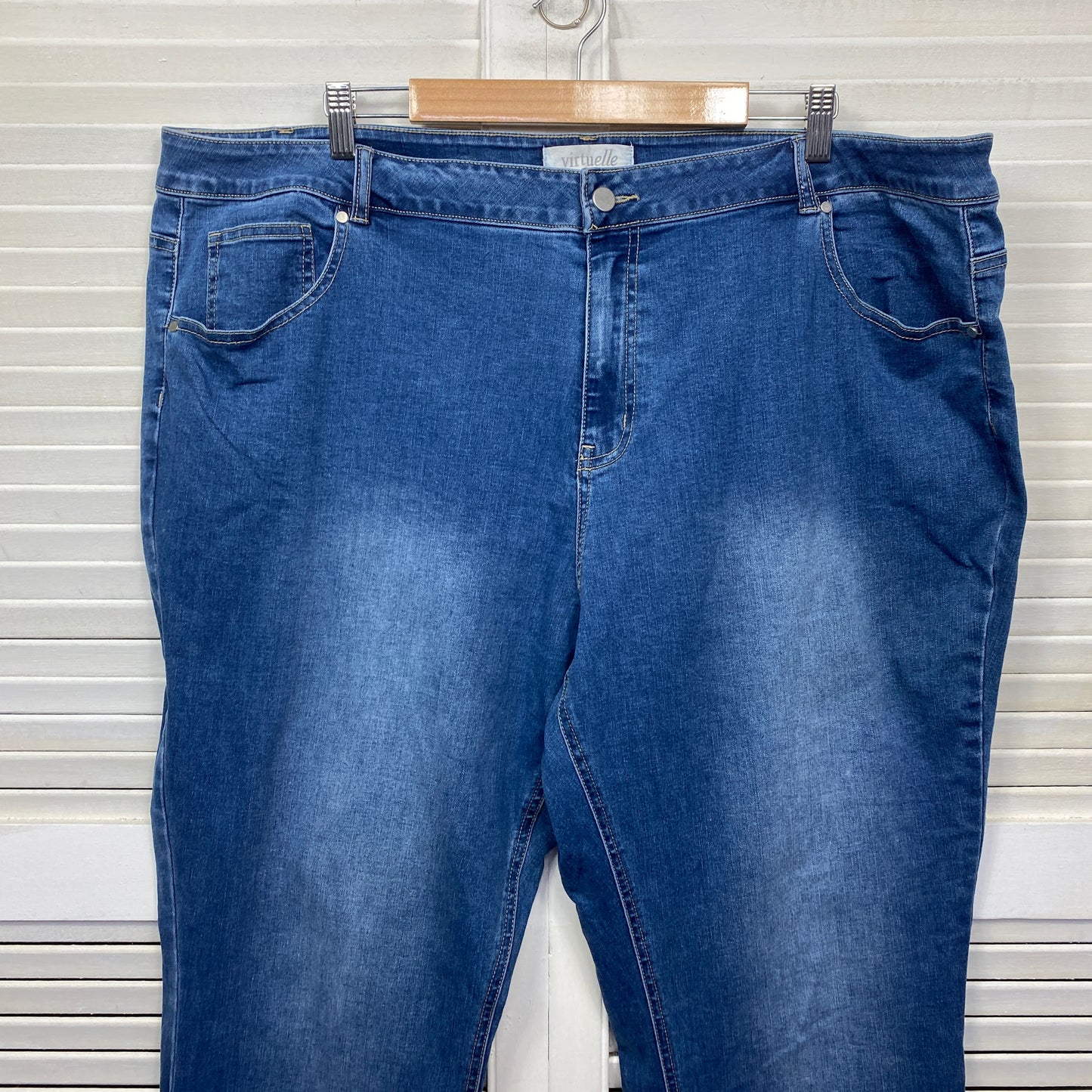 Virtuelle Denim Jeans Size 24 Plus Blue Pockets