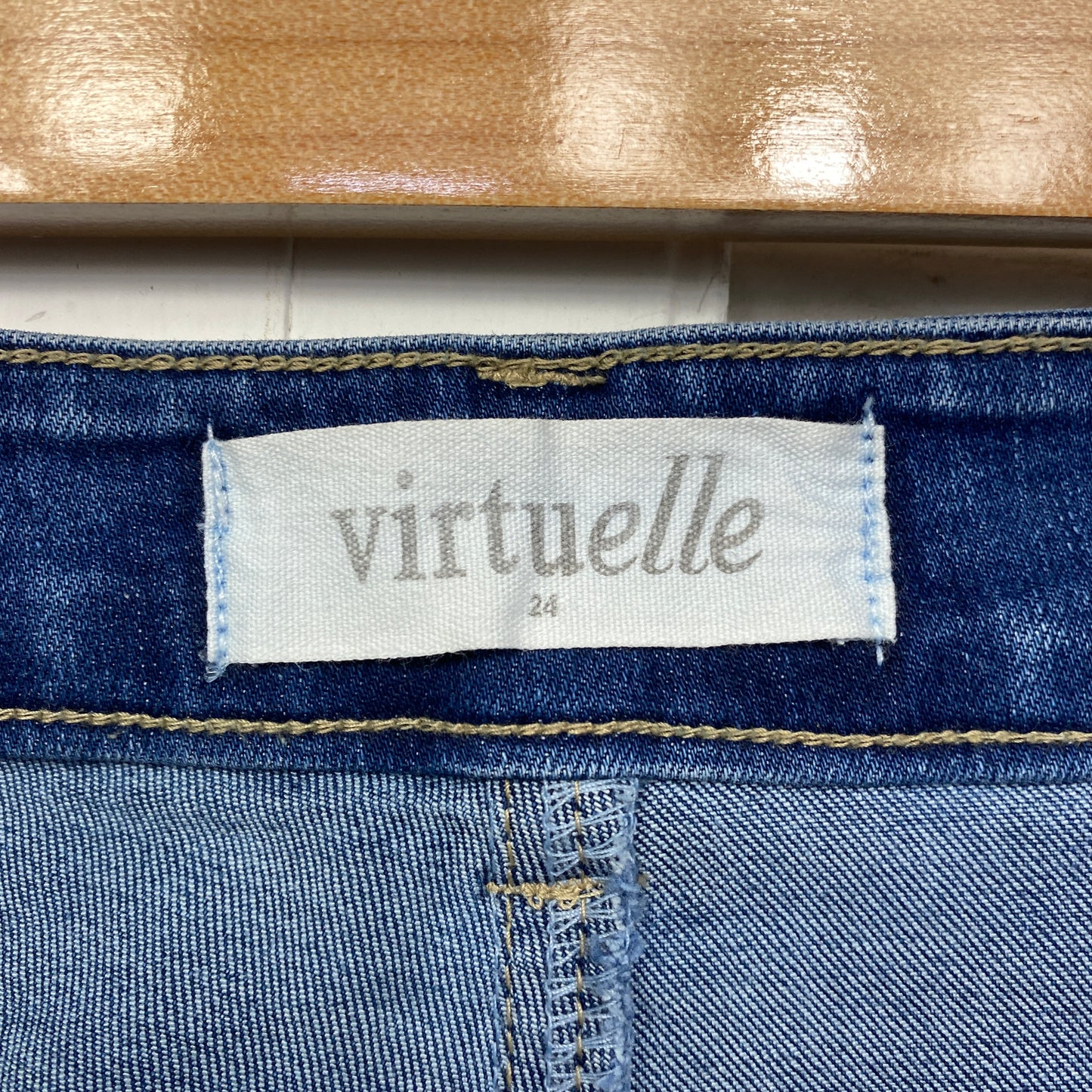 Virtuelle Denim Jeans Size 24 Plus Blue Pockets