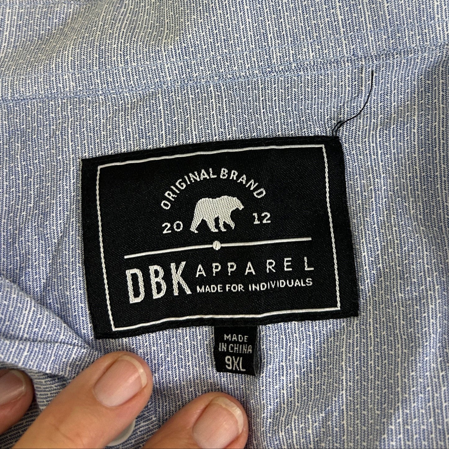 DBK Apparel Light Blue Textured Shirt - 9XL