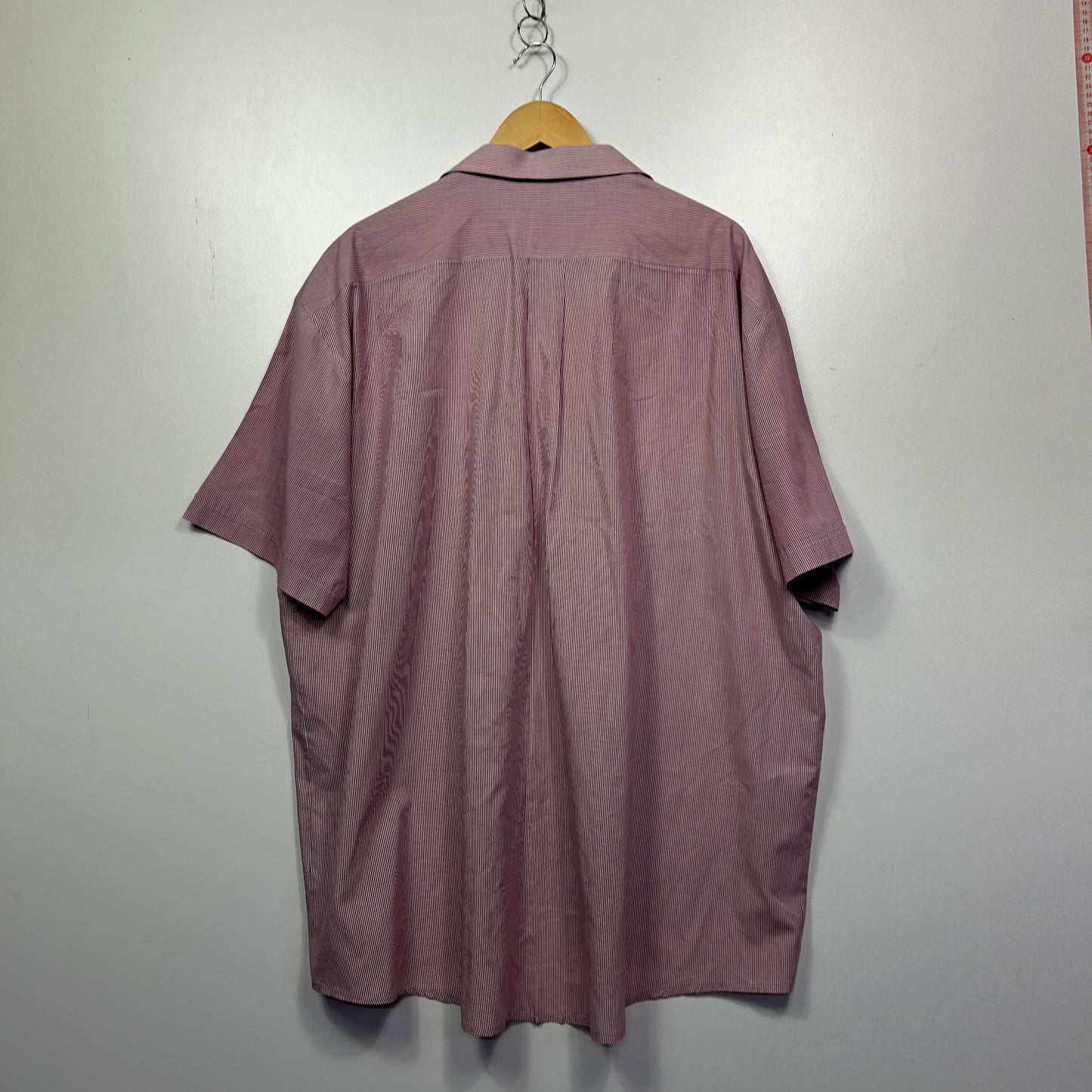 Vintage Claney's Pink White Striped Mens Shirt - Size 3XL