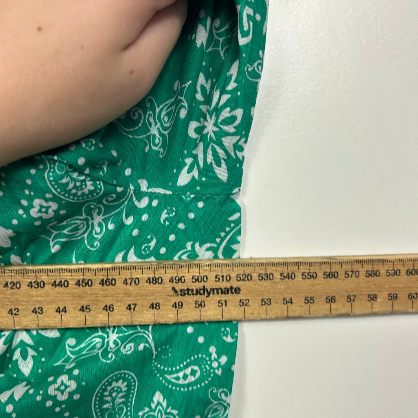 Millers Green Paisley Button Up Shirt - Size 14