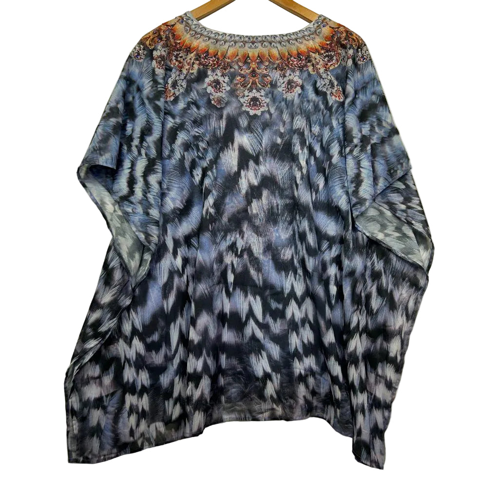 Autograph Blue Print Kaftan - Size 14