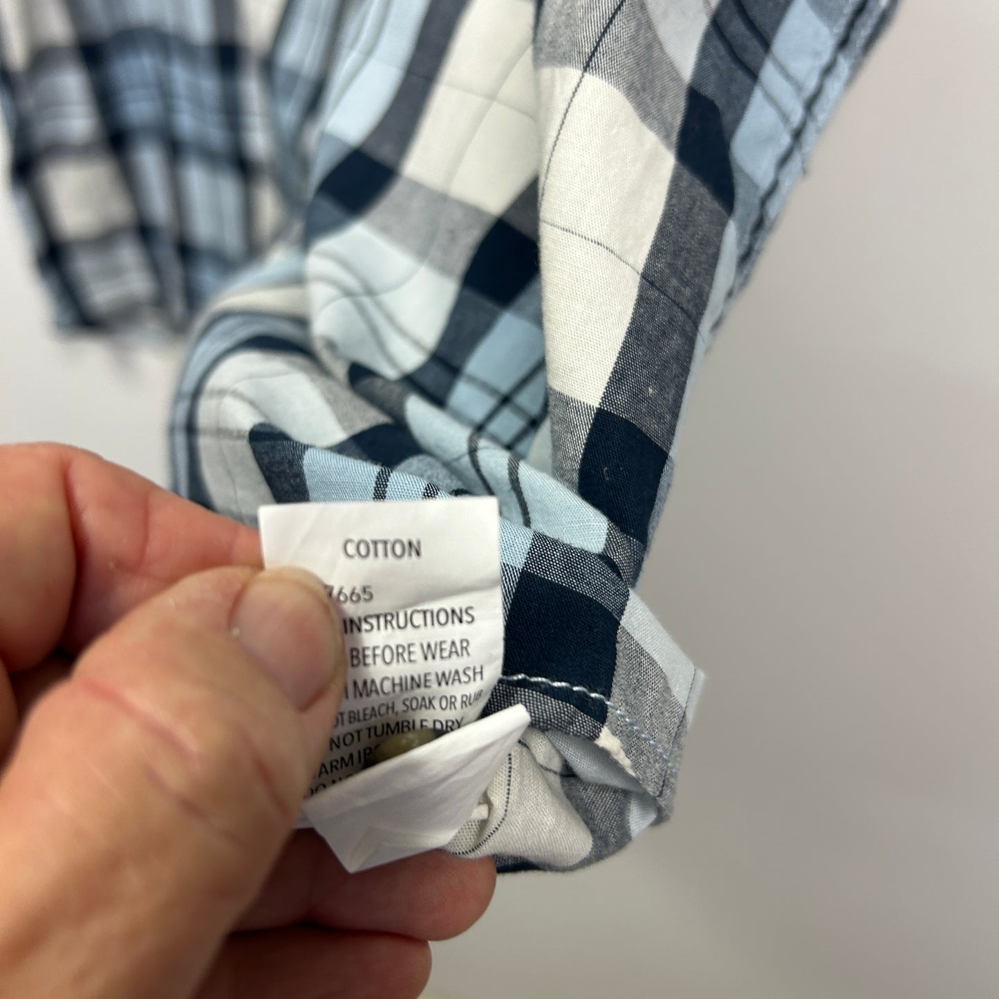 Big Joe Blue Grey Black Plaid Shirt - 7XL