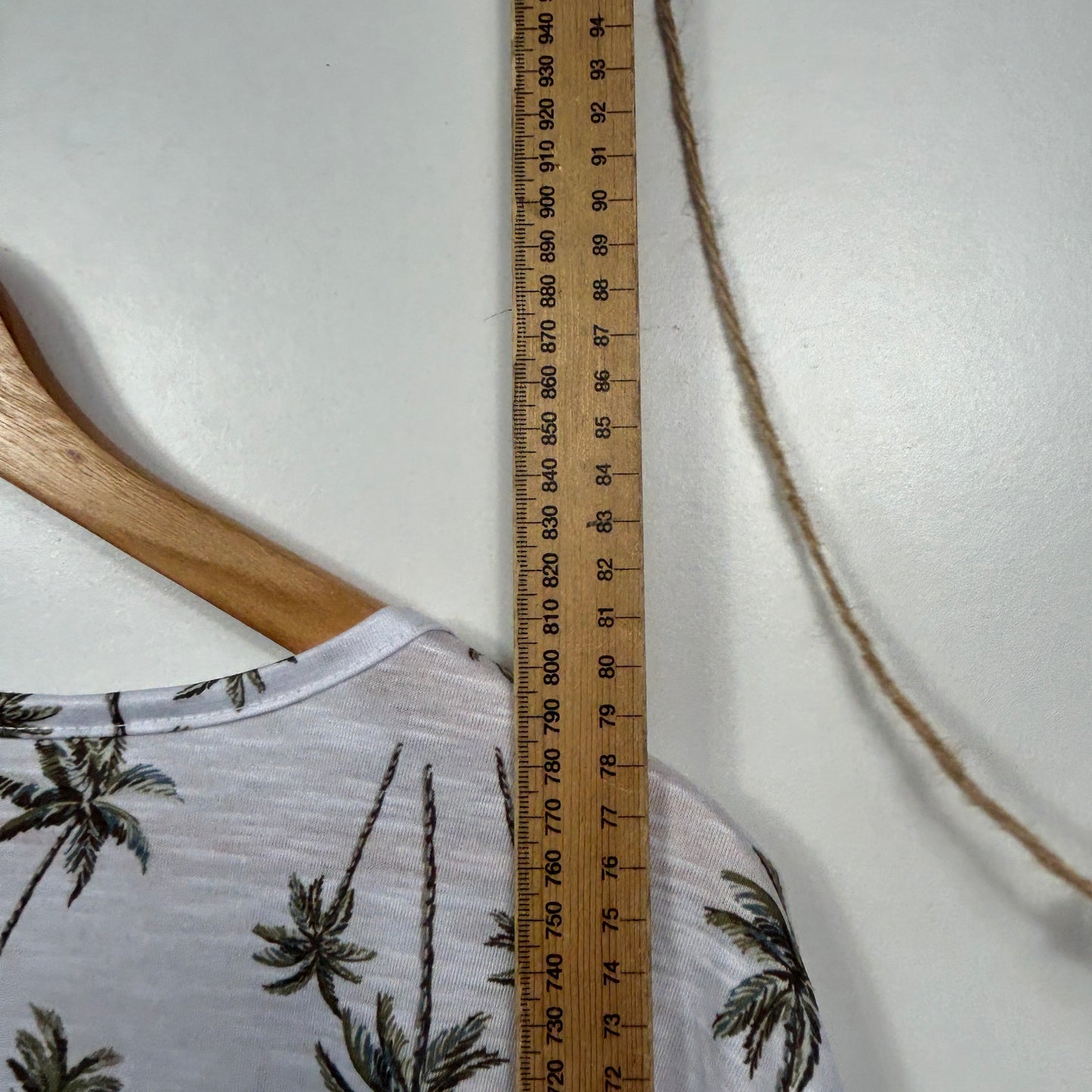 Beme White Palm Tree Print Top - Size 24