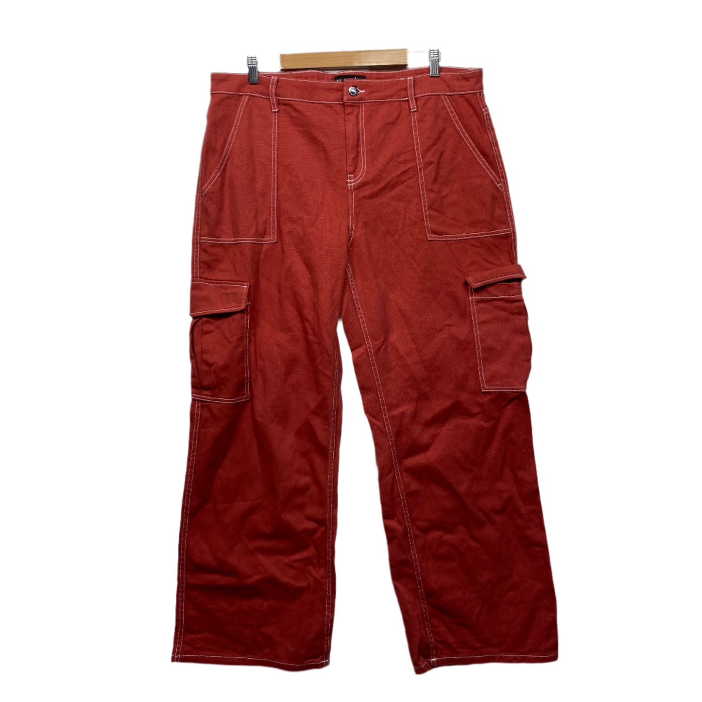 Jay Jays Cargo Jeans Pants Size 16 Red Pockets 100% Cotton