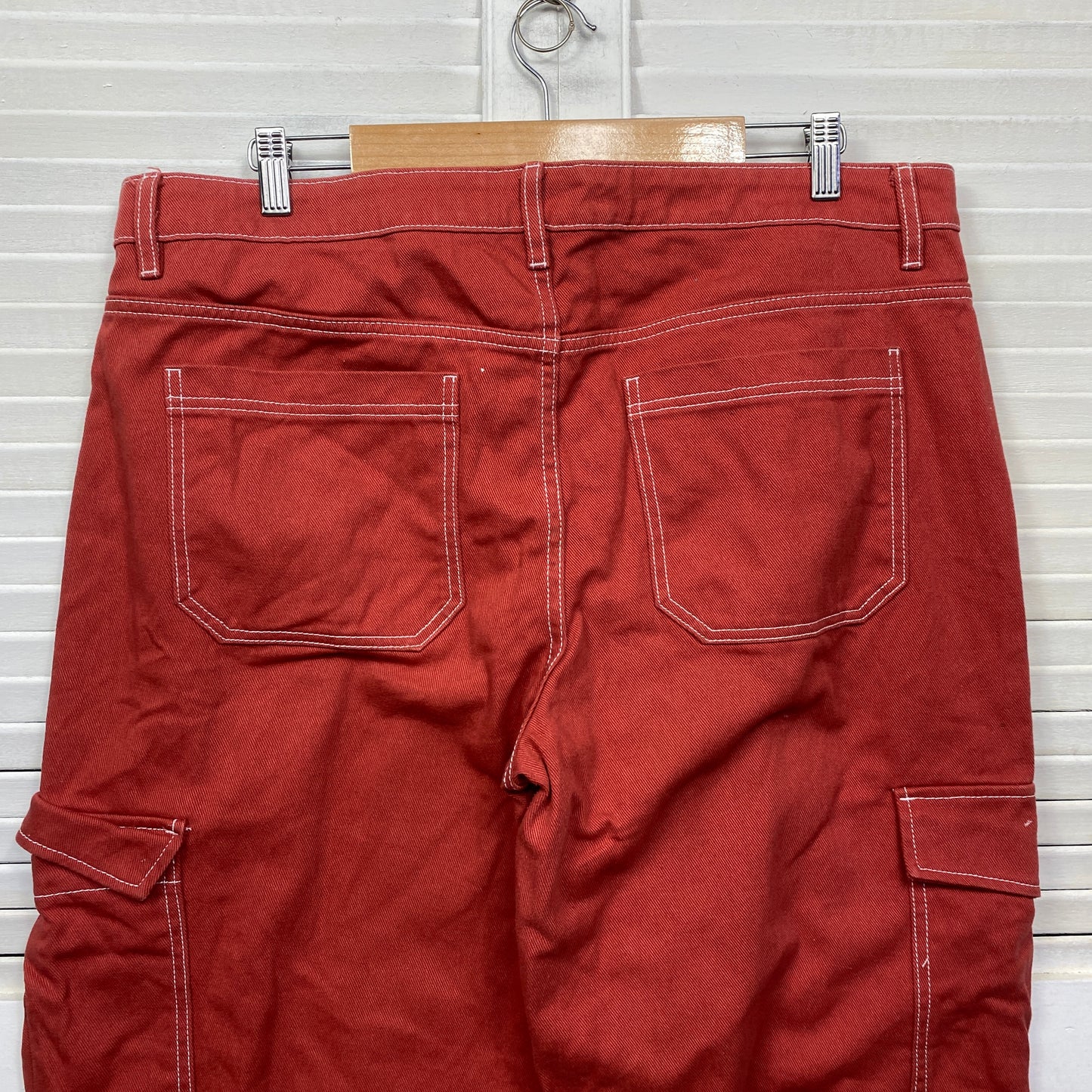 Jay Jays Cargo Jeans Pants Size 16 Red Pockets 100% Cotton