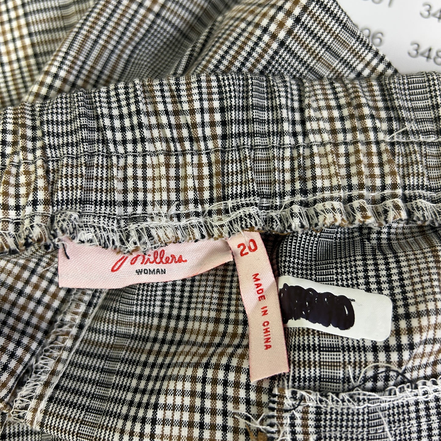 Millers Multicoloured Check Pull On Pants - Size 20