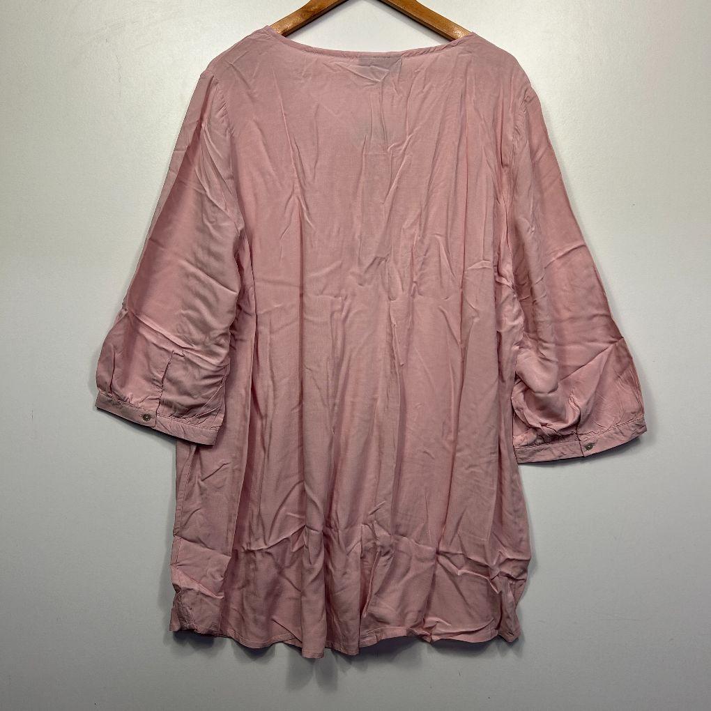 Autograph Pintuck Pink Top - Size 26
