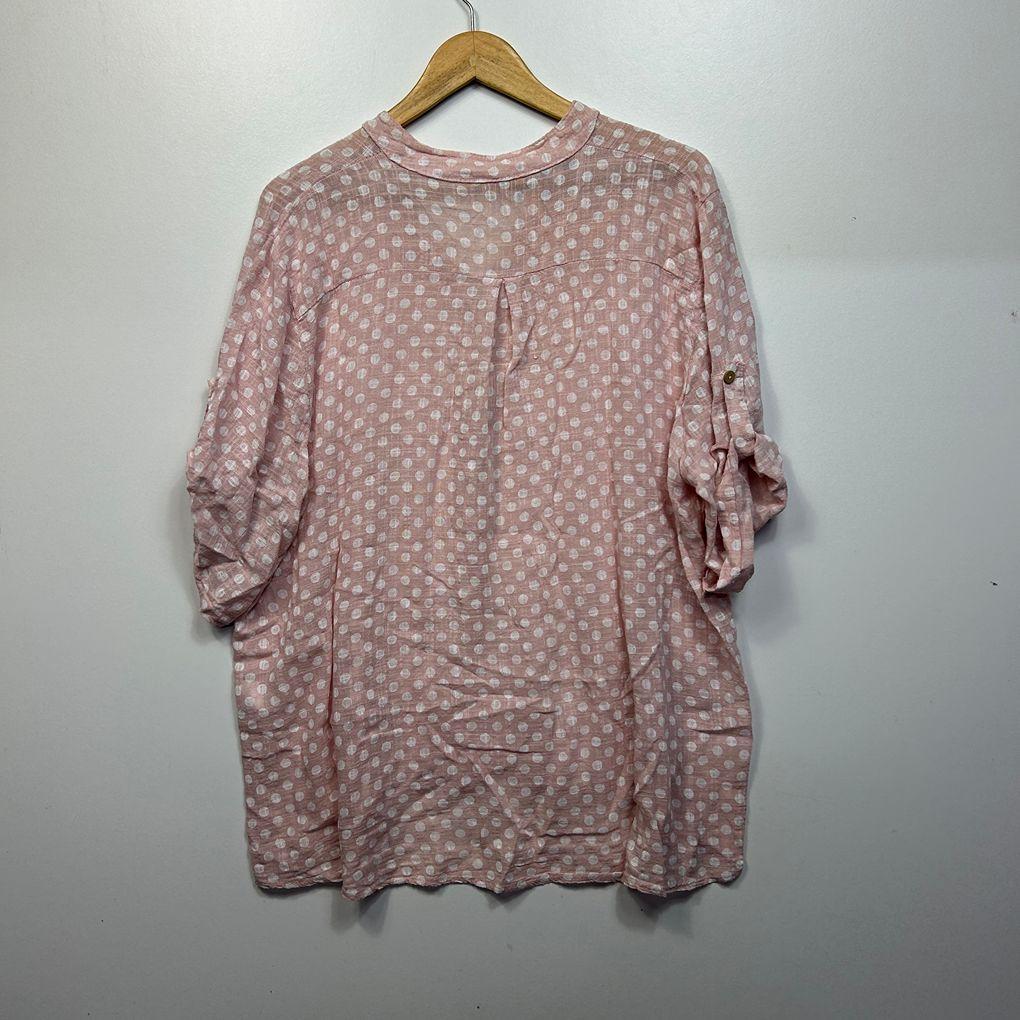 Made in Italy Pink Cotton Top - Size 14/16
