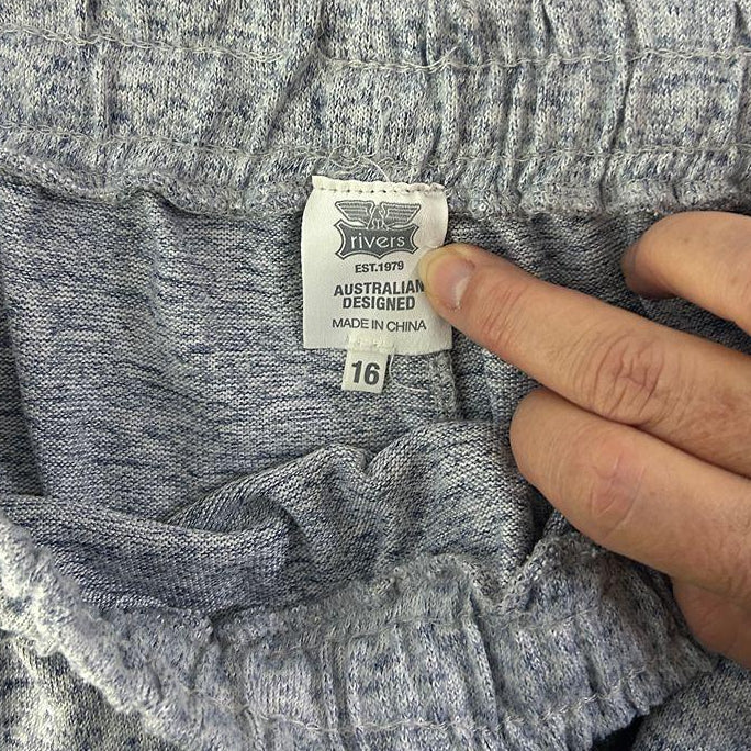 Rivers Grey Track Sweat Pants - Size 16