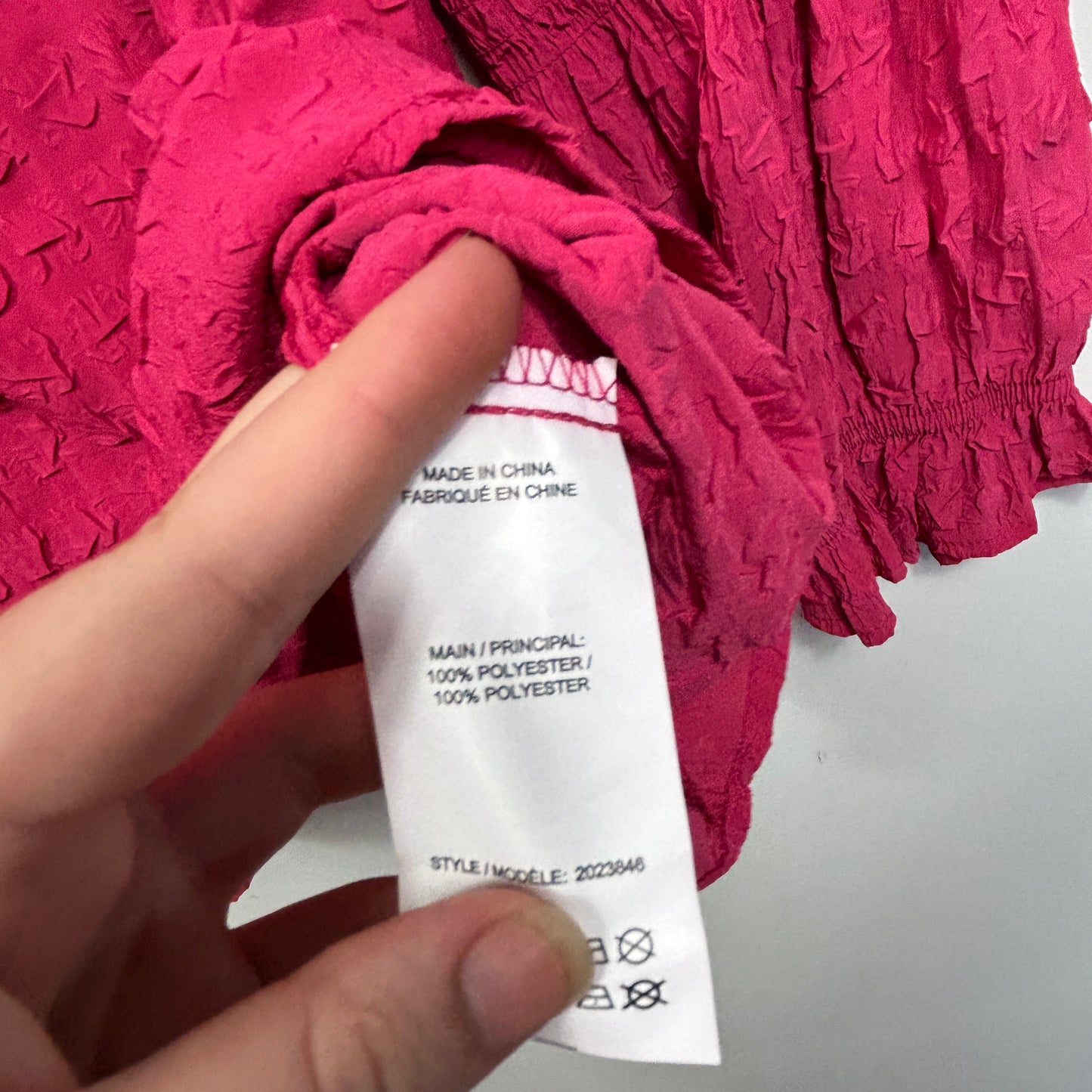 Autograph Pink Textured Top with Ruffle Sleeves - Size 22