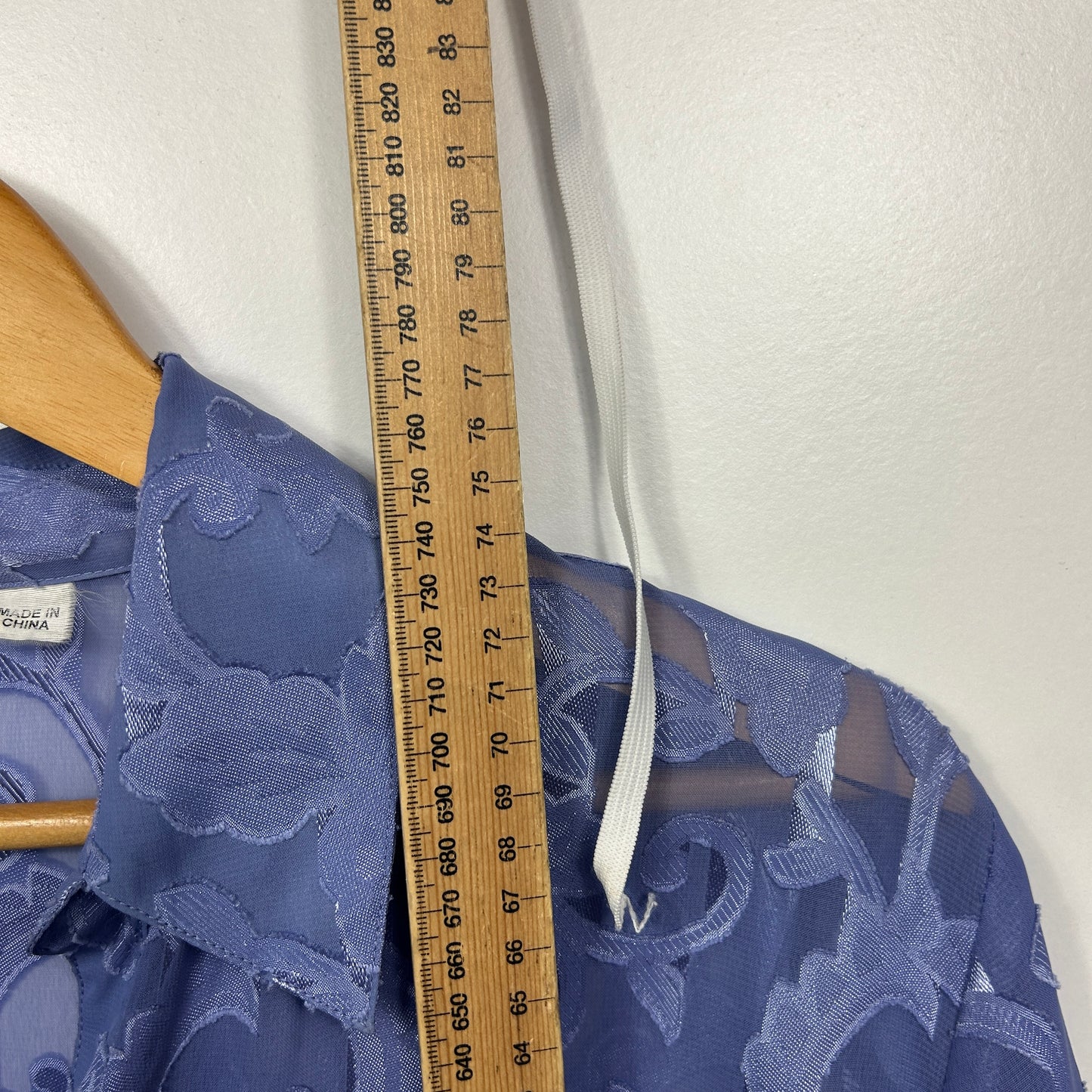 Vintage Target Navy Blue Jacquard Shirt - Size 18