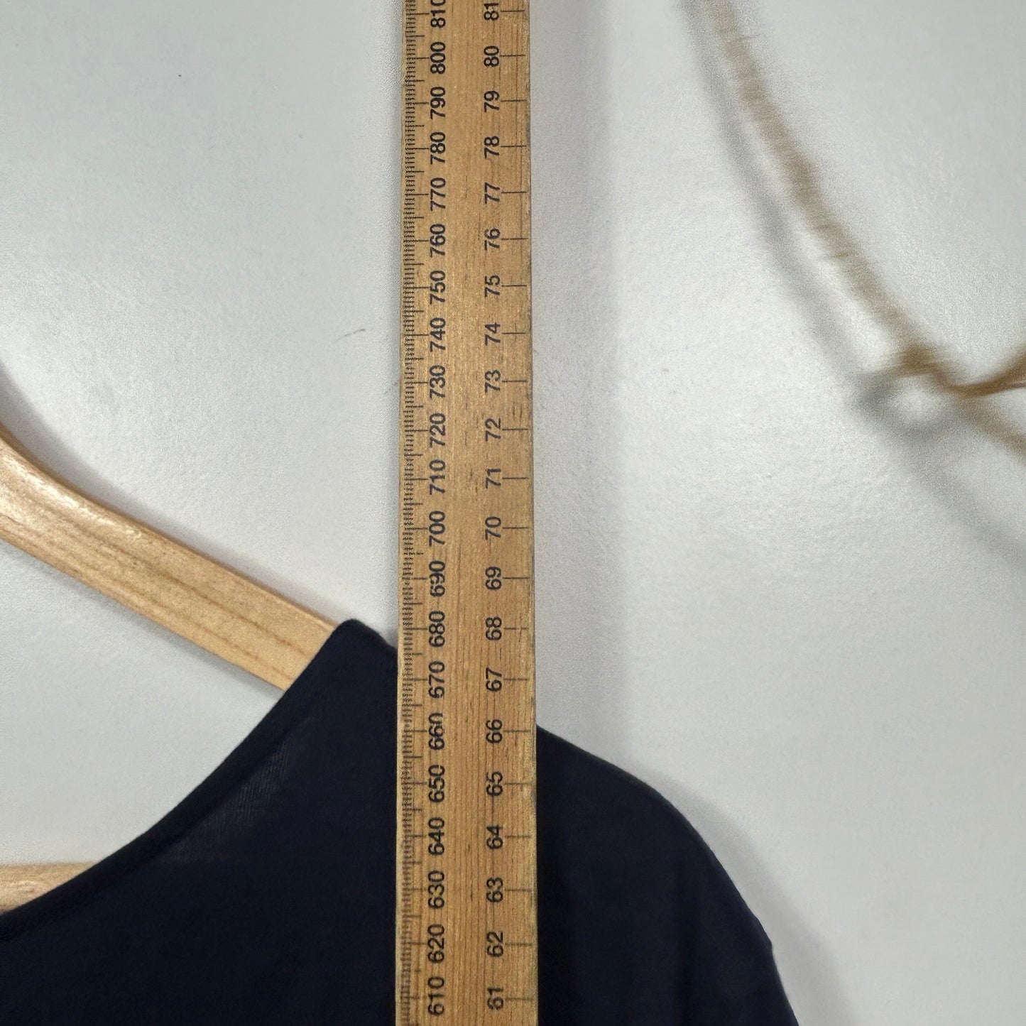 Forever New Navy Blue Button Front Top with Tie Detail - Size 22