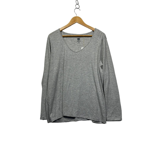 Rivers Grey Marle Long Sleeve Top - Size 22