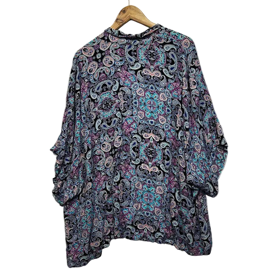Multicoloured Paisley Kimono Top - One Size