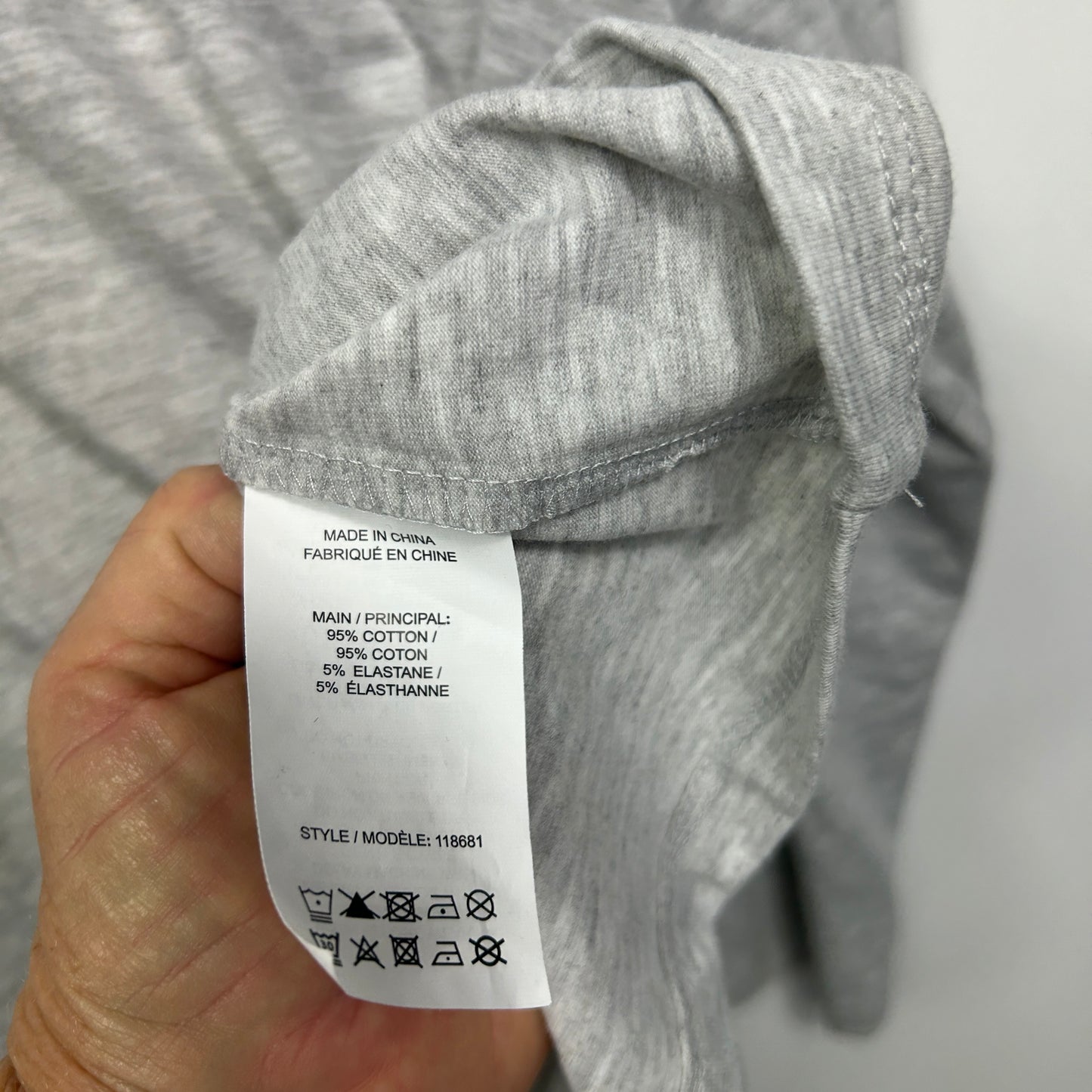 Rivers Grey Marle Long Sleeve Top - Size 22