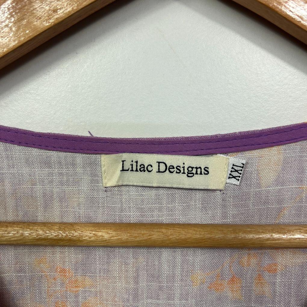 Lilac Designs Purple Linen Top - Size 1XL