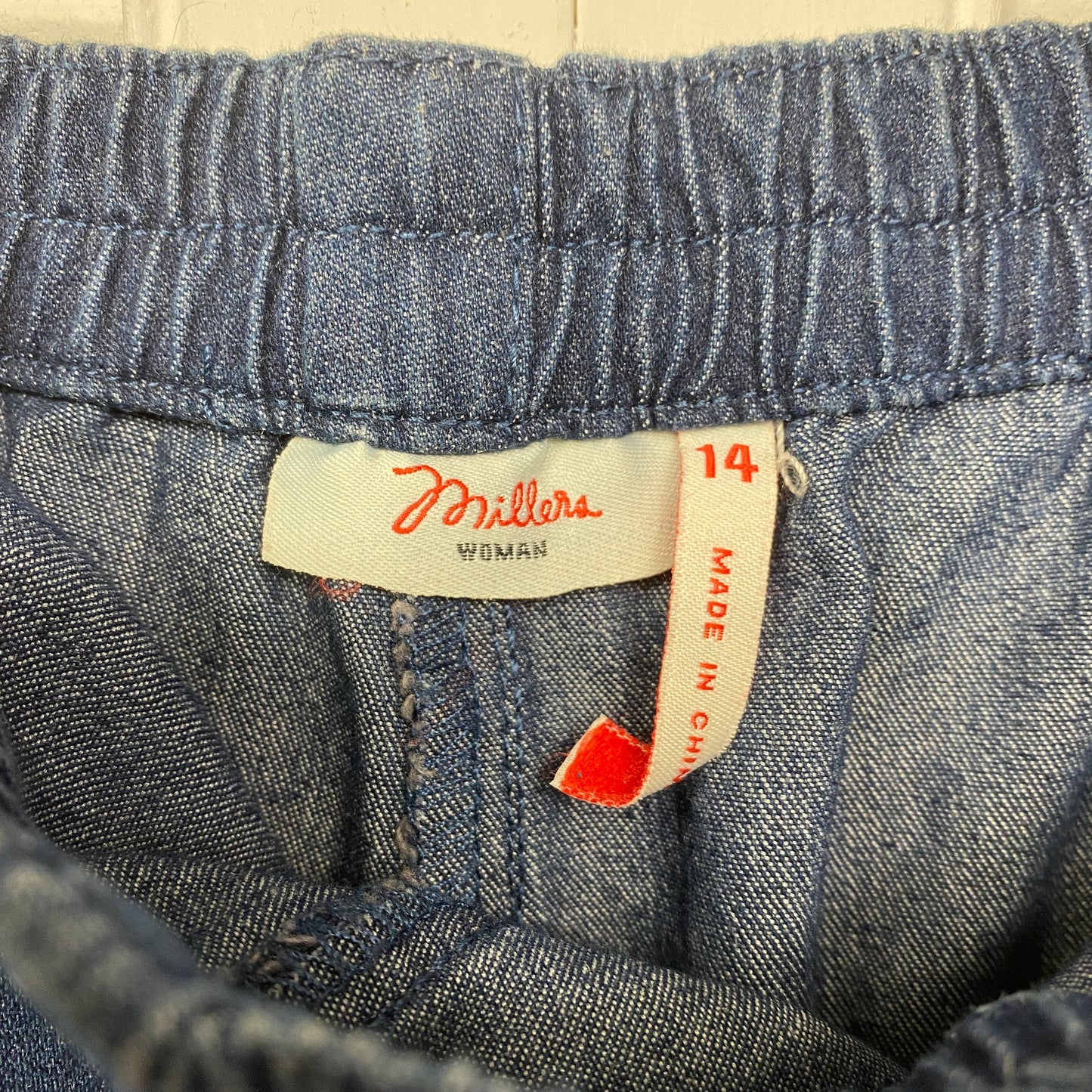 Millers Denim Jeans Size 14 Blue Elastic Waist Pockets