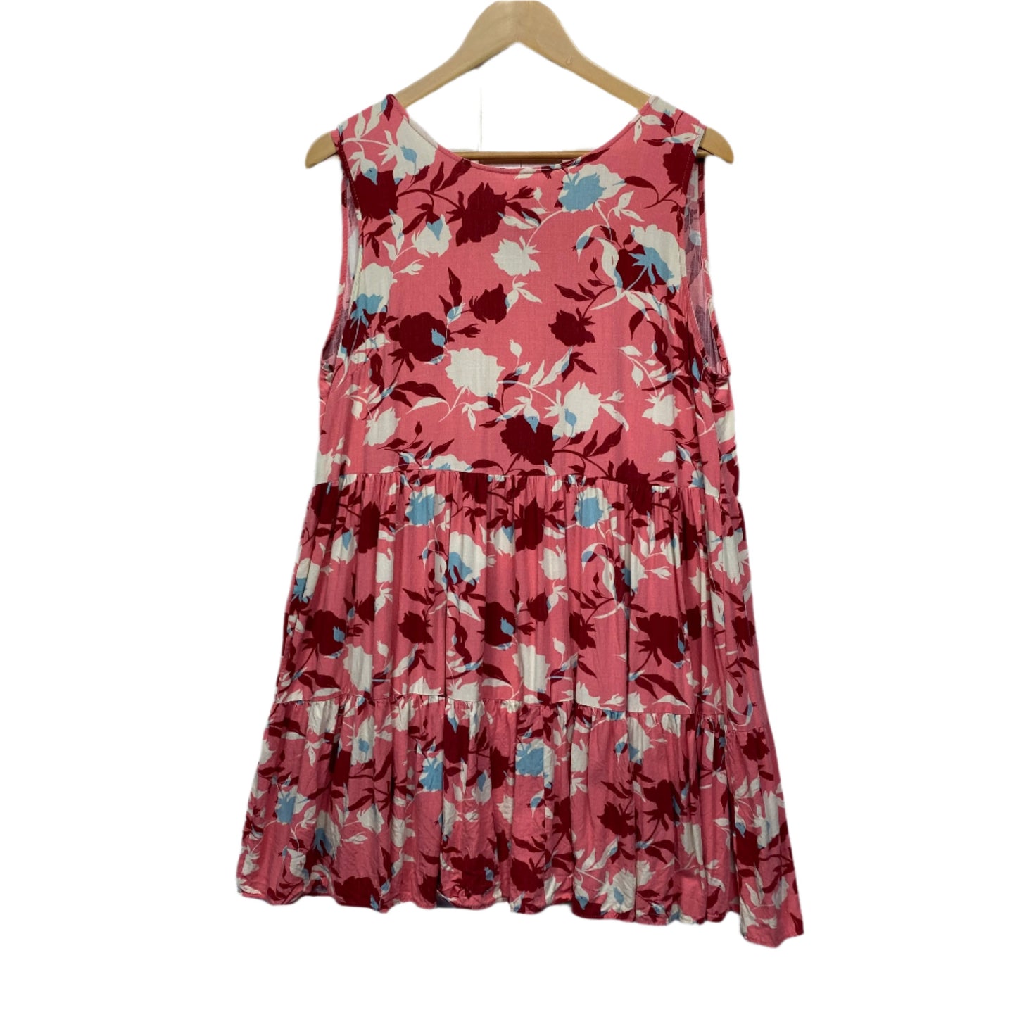 Ava & Mia Dress Size 14 Sleeveless Pink Floral Rayon