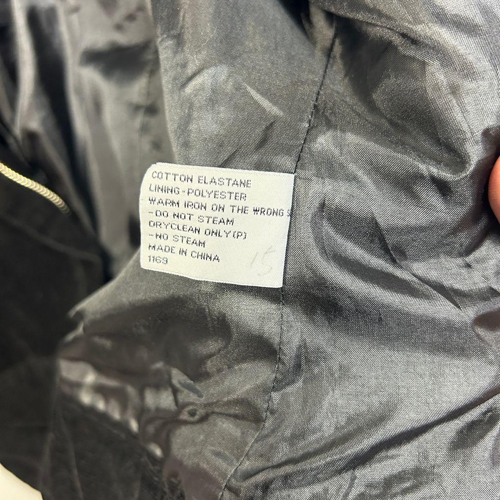 Howard Showers Black Corduroy Cotton Jacket - Size 16