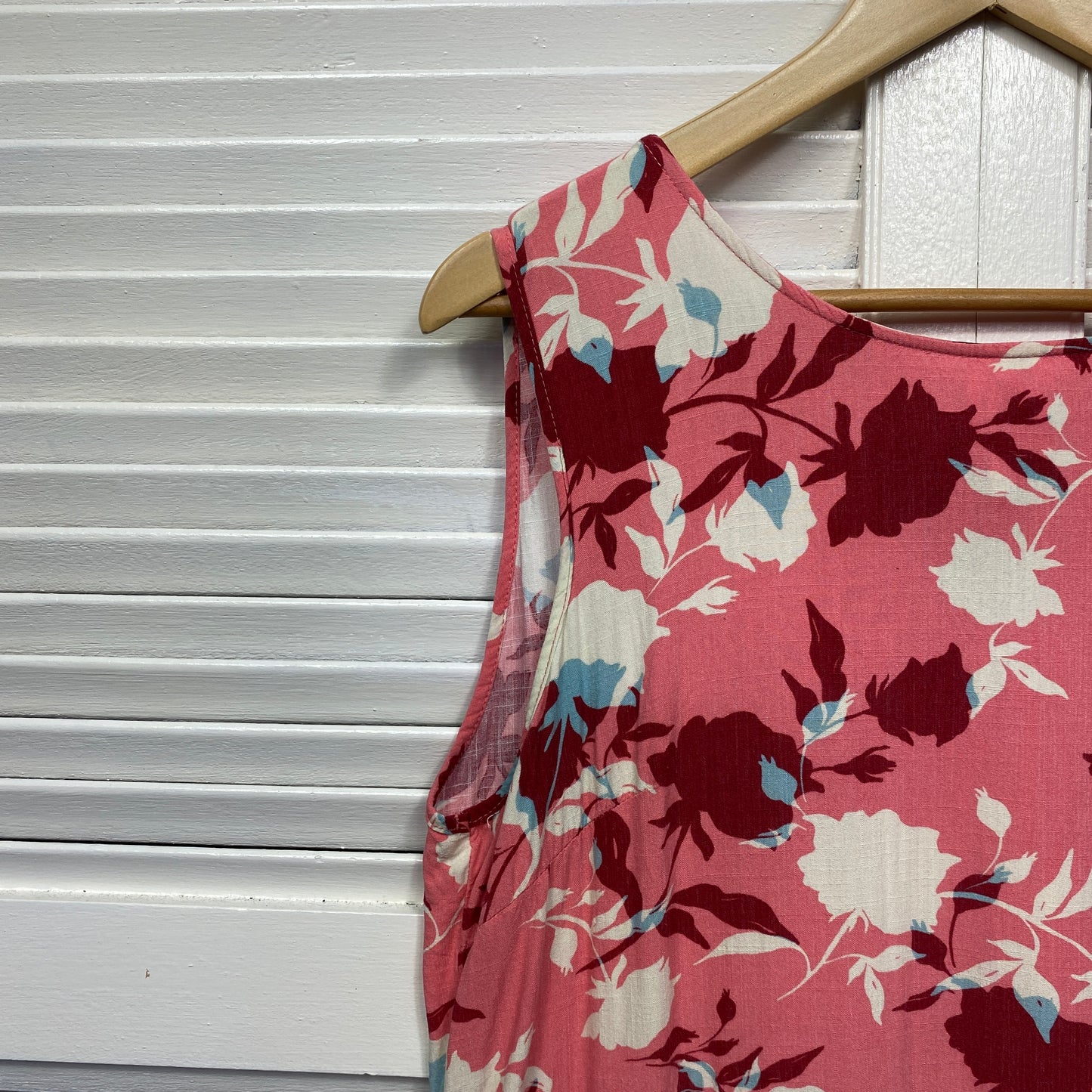 Ava & Mia Dress Size 14 Sleeveless Pink Floral Rayon