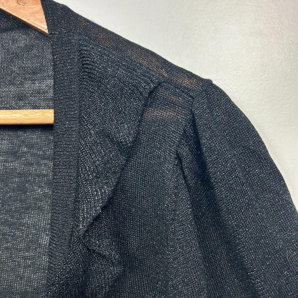 Katies Black Metallic Cardigan - Size 1XL