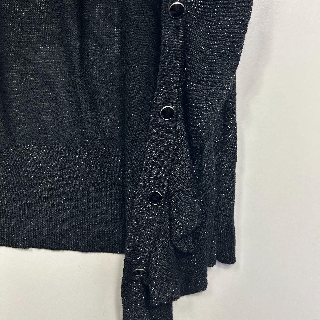 Katies Black Metallic Cardigan - Size 1XL