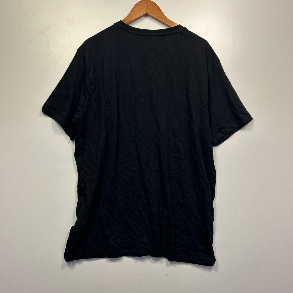 Anko Black Cotton V-Neck Mens T-Shirt - Size 4XL