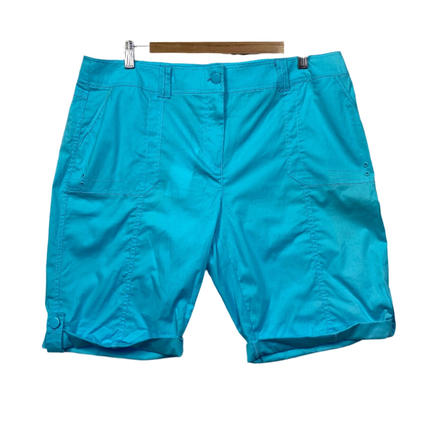 W Lane Cargo Shorts Size 16 Blue Pockets New